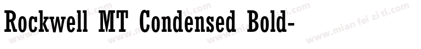 Rockwell MT Condensed Bold字体转换